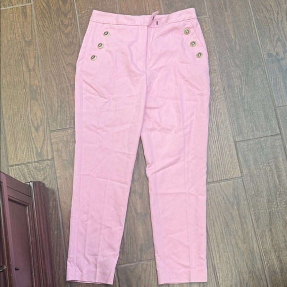 Zara Pink Trousers with Button Accent - Picture 1 of 5